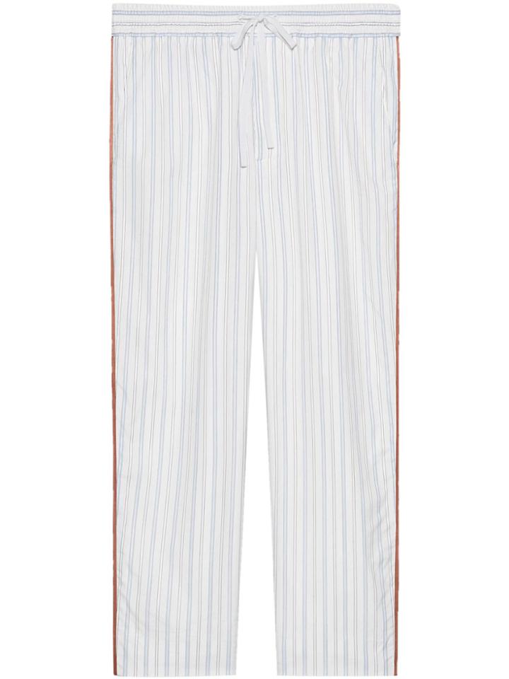 Gucci Striped Cotton Jogging Pant - White
