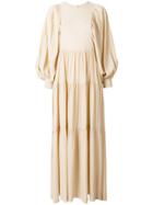 Erika Cavallini Pleated Maxi Dress - Nude & Neutrals