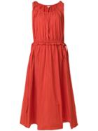Kenzo Ruffle Trim Waist Dress - Red