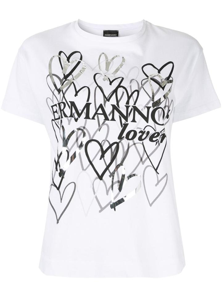 Ermanno Scervino Heart Print T-shirt - White
