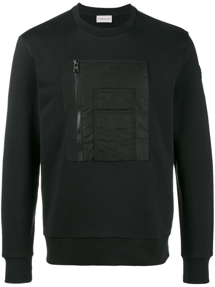Moncler Zip Pocket Chest Sweatshirt - Black