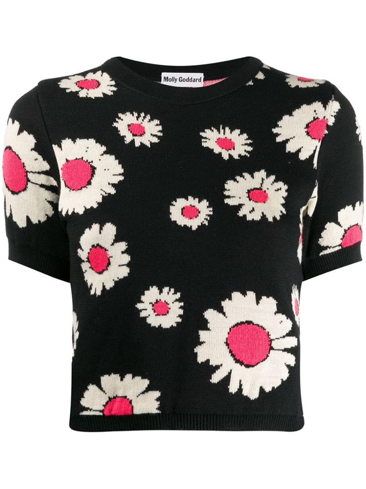 Molly Goddard Daisy Print T-shirt - Black