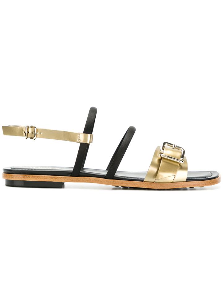 Tod's Buckle-detailed Multi-strap Sandals - Black