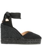 Castañer Chiara Espadrille Wedges - Black