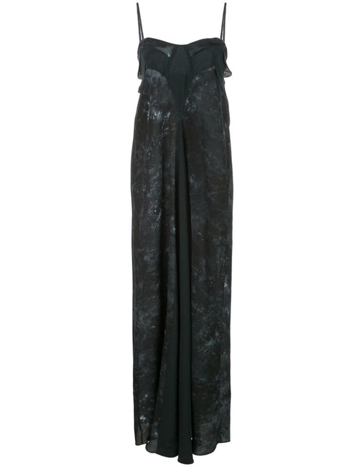 Hansine Tie Dye Slip Dress - Black