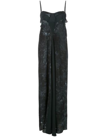 Hansine Tie Dye Slip Dress - Black