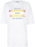 Balenciaga Cities Oversized T-shirt - White
