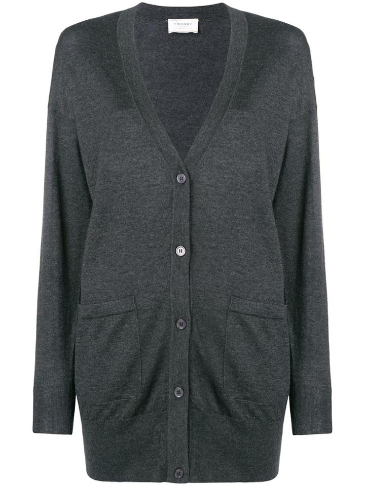 Snobby Sheep Long Cardigan - Grey