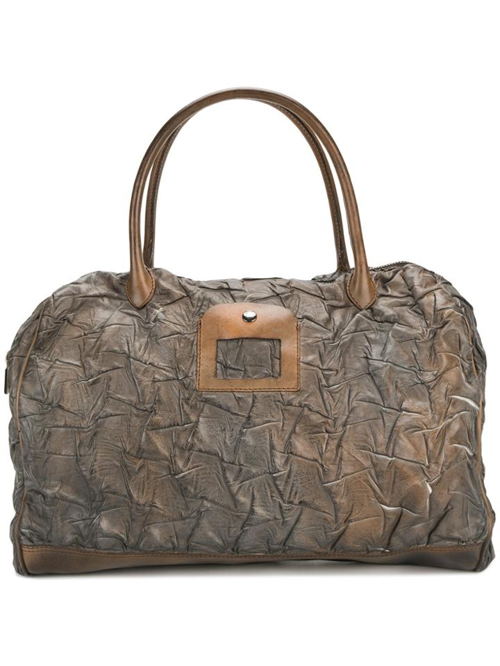 Numero 10 Textured Overnight Tote Bag - Brown
