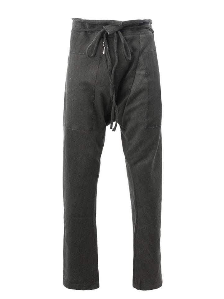 Taichi Murakami Drop-crotch Joggers, Men's, Size: 7, Grey, Cotton/silver