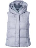 Loveless Padded Hooded Gilet, Women's, Size: 36, Grey, Polyester