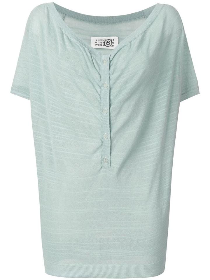 Maison Martin Margiela Pre-owned Wide Neck Blouse - Blue