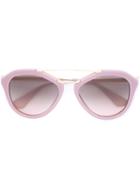 Prada Eyewear 'cinéma' Sunglasses, Women's, Pink/purple, Acetate