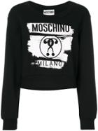 Moschino Logo Patch Sweatshirt - Black