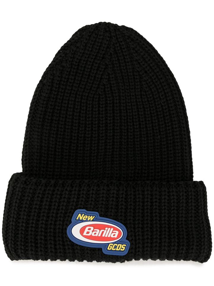Gcds Logo Plaque Beanie Hat - Black