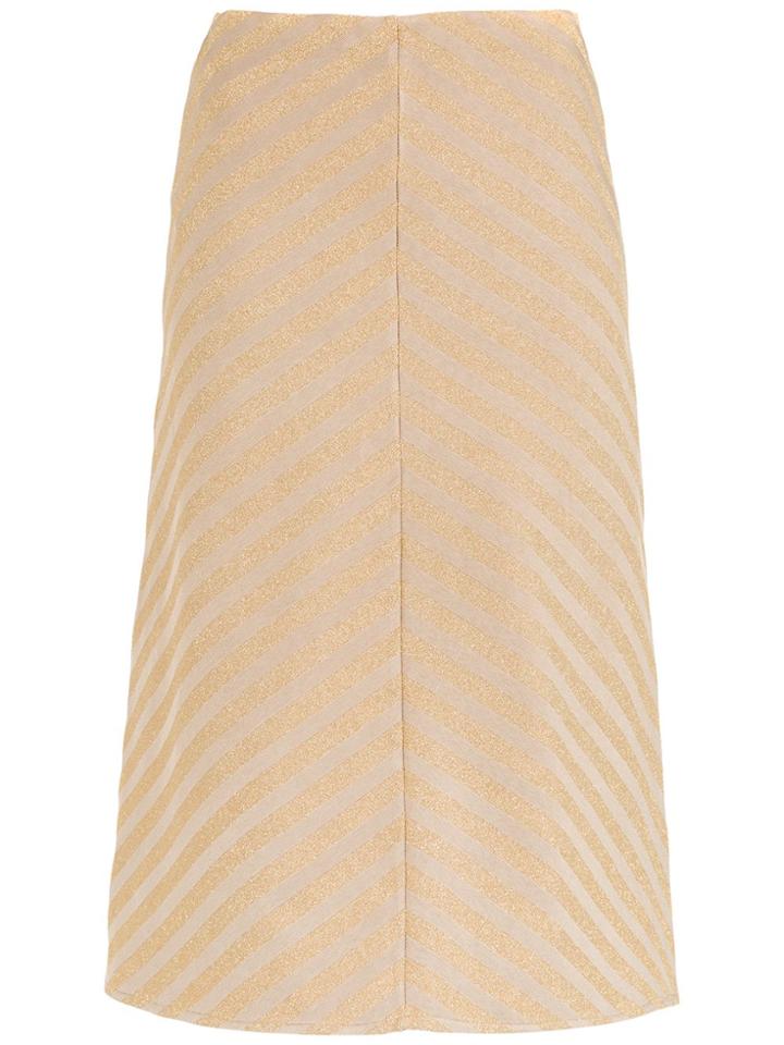 Nk Striped A-line Skirt - Nude & Neutrals