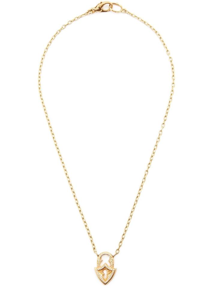 Loree Rodkin Diamond Padlock Necklace - Metallic