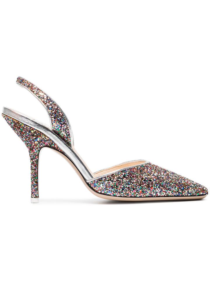 Attico Multi-coloured Mara 100 Glitter Pumps - Multicolour