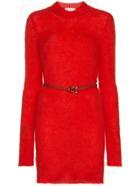 Alyx Long-sleeve Mini Mohair And Wool Sweater Dress - Red