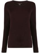 Majestic Filatures Scoop Neck Knitted Top - Brown