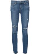 Paige Ripped Skinny Jeans, Women's, Size: 28, Blue, Rayon/cotton/polyester/spandex/elastane