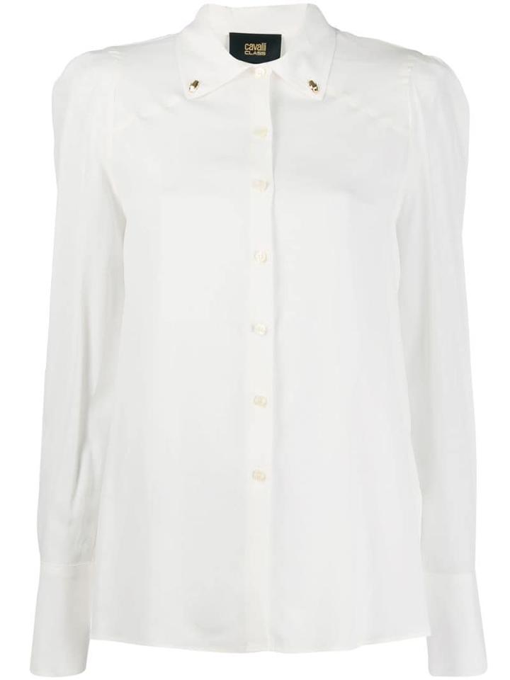 Cavalli Class Collared Shirt - White