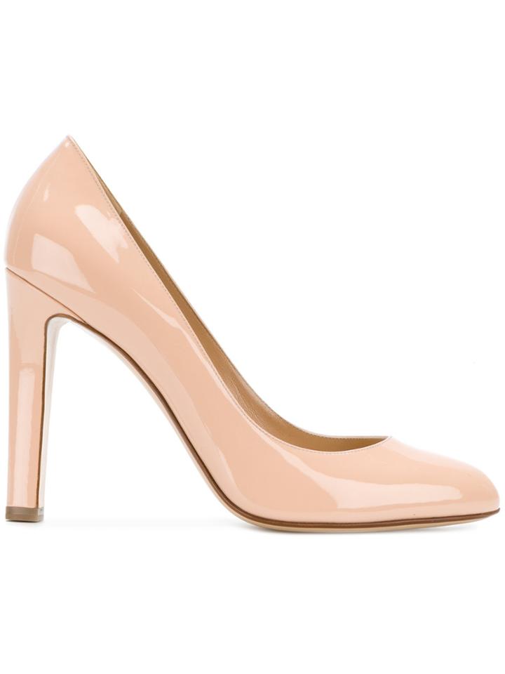 Francesco Russo Chunky Heel Pumps - Nude & Neutrals