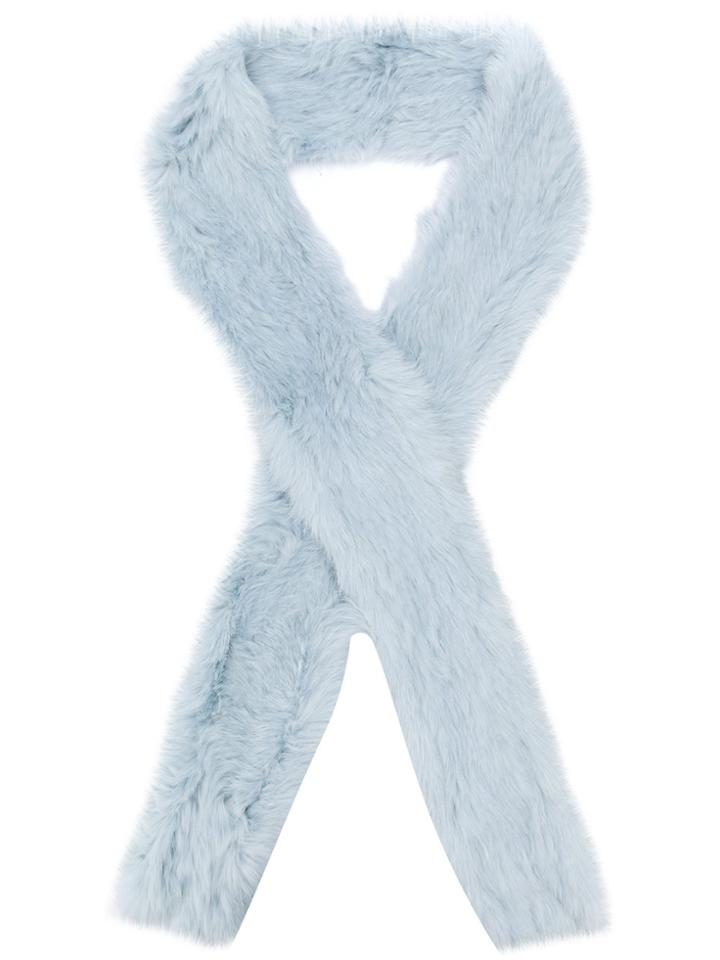 Yves Salomon Four Lapin Scarf - Blue