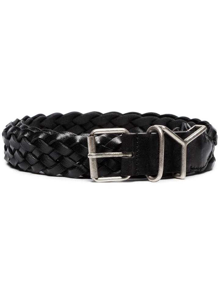 Y/project Braided Logo Detail Belt - Black