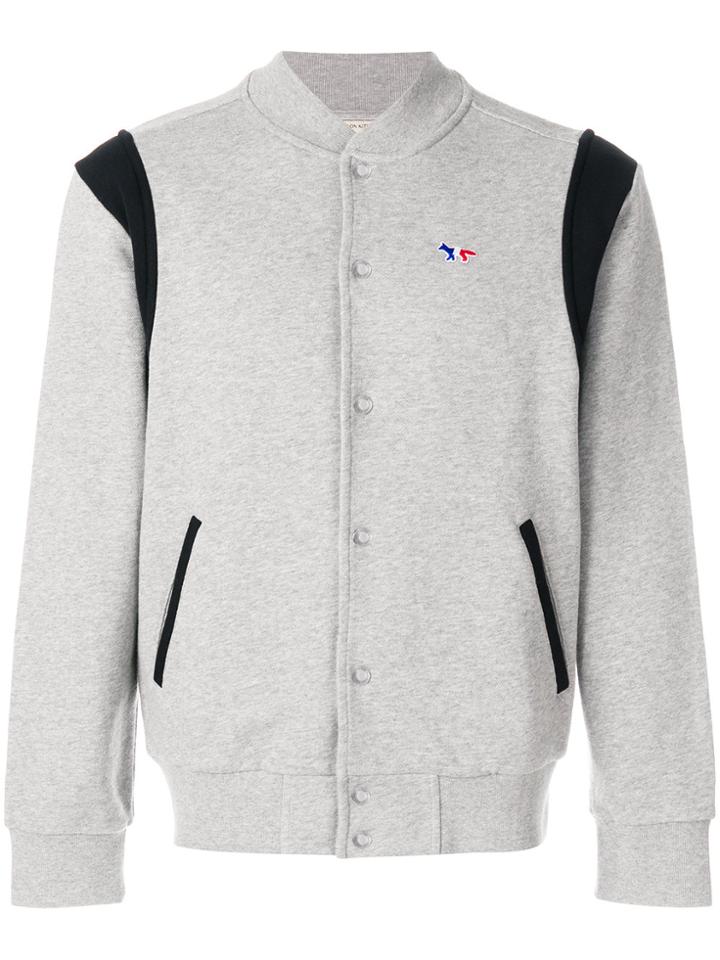 Maison Kitsuné Two Tone Bomber Jacket - Grey