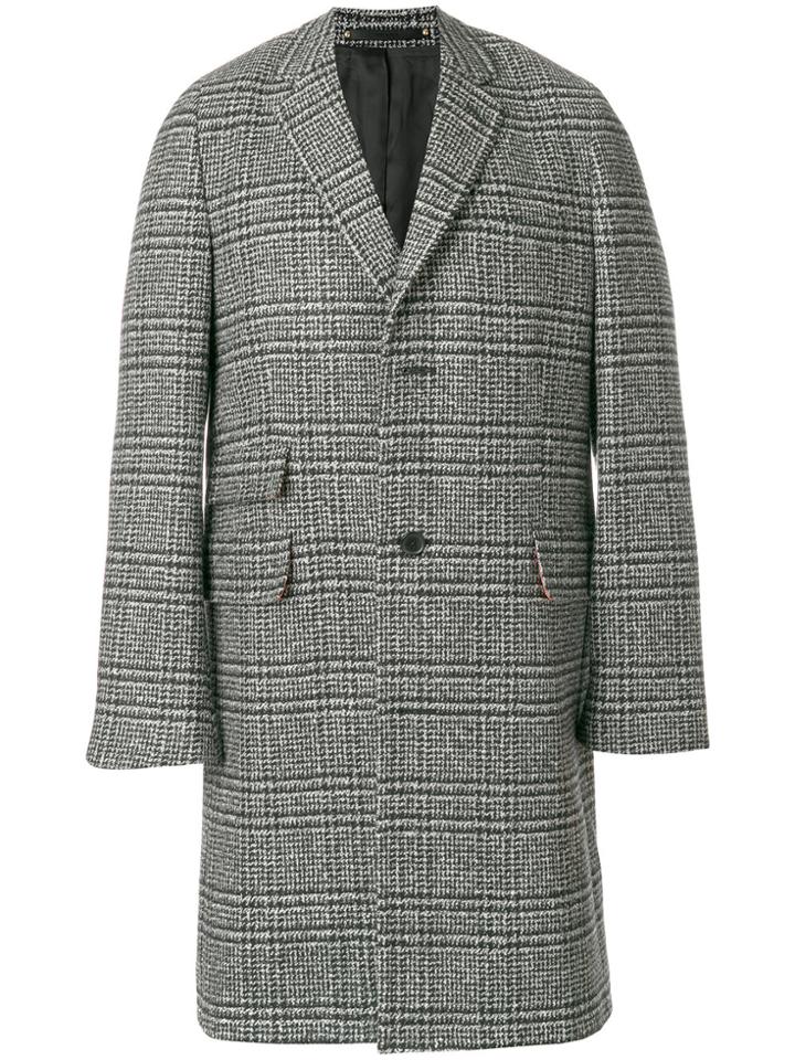 Paul Smith Check Single-breasted Coat - Black