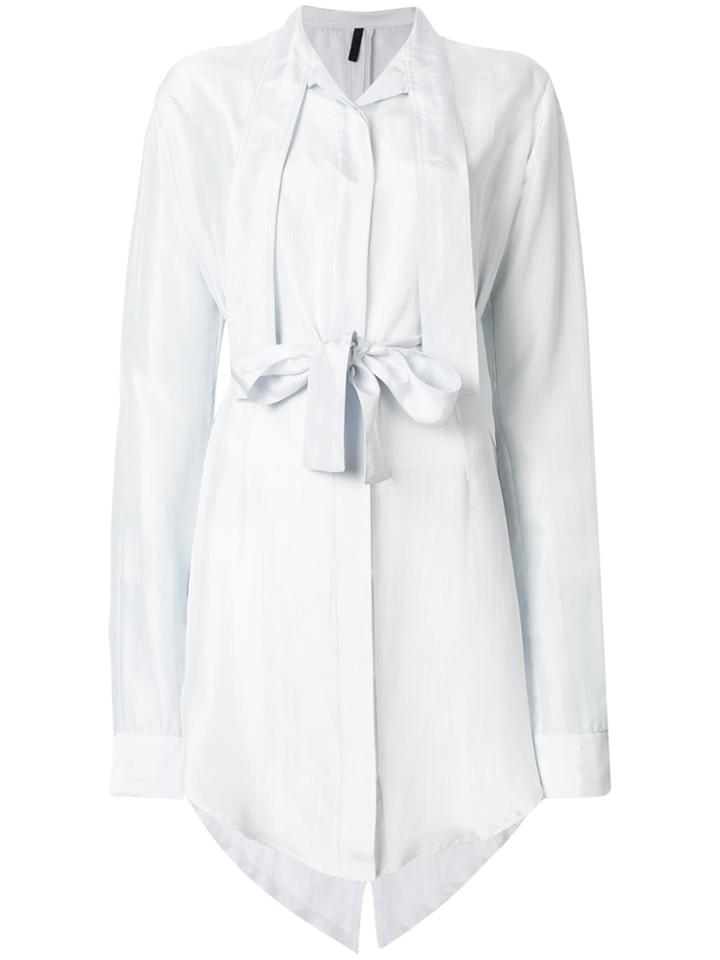 Unravel Project Classic Draped Shirt Dress - Blue
