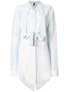 Unravel Project Classic Draped Shirt Dress - Blue