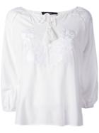 Steffen Schraut Floral Embroidery Blouse, Women's, Size: 38, White, Viscose