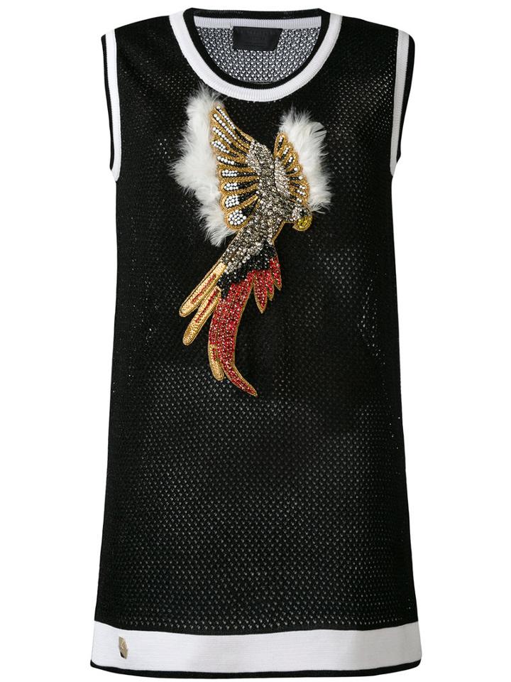 Philipp Plein - Jannu Tank Top - Women - Cotton/acrylic/nylon/polyester - S, Black, Cotton/acrylic/nylon/polyester