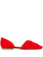 L'autre Chose Fringe Ballerina Shoe - Red