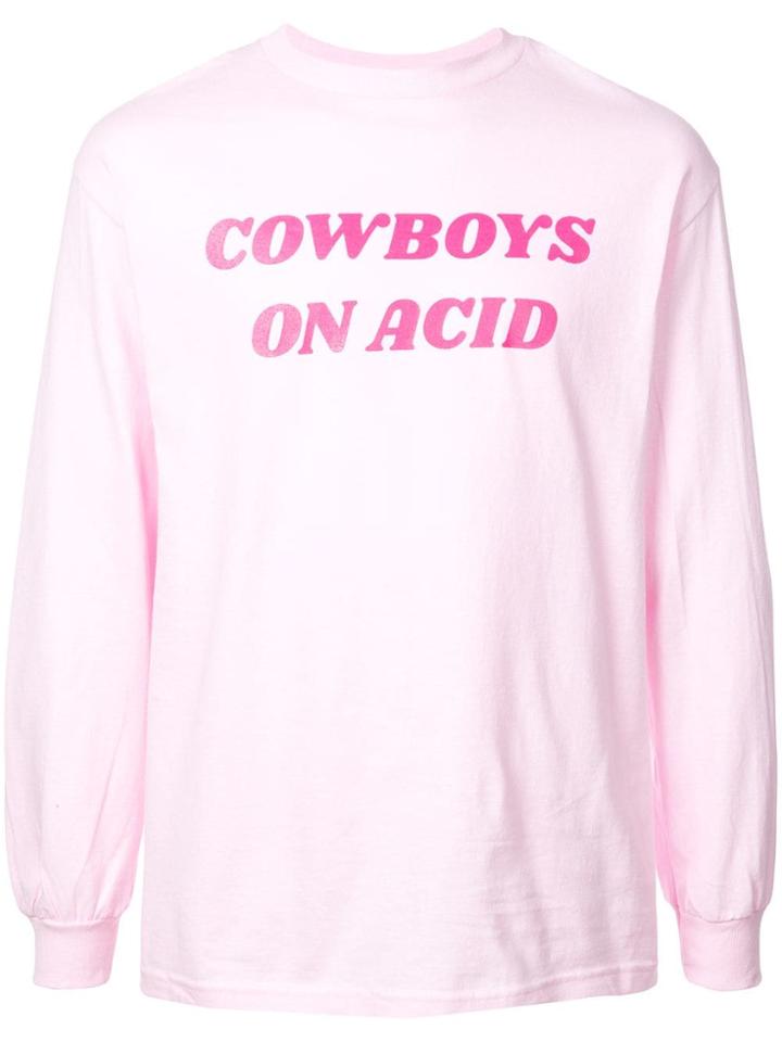 Pleasures Cowboys Print T-shirt - Pink