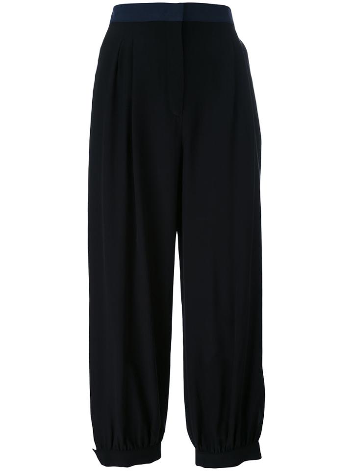 Fendi Cropped Loose Trousers - Black