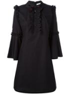 Vivetta Hands Collar Flared Dress, Women's, Size: 42, Black, Cotton/acetate/cupro