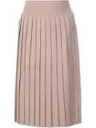 Pleated Knit Skirt, Women's, Size: Small, Brown, Wool, Vivienne Westwood Red Label