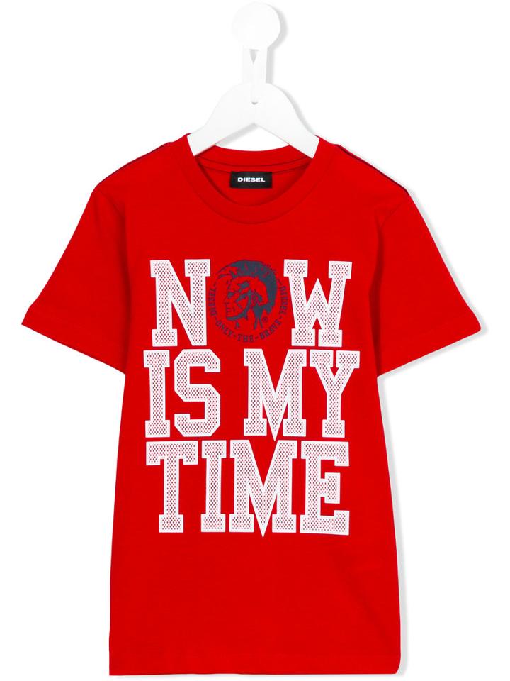 Diesel Kids - Tevek T-shirt - Kids - Cotton - 3 Yrs, Red