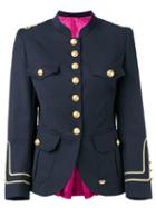La Condesa Marinera Peplum Jacket, Women's, Size: 40, Blue, Polyester/wool/viscose