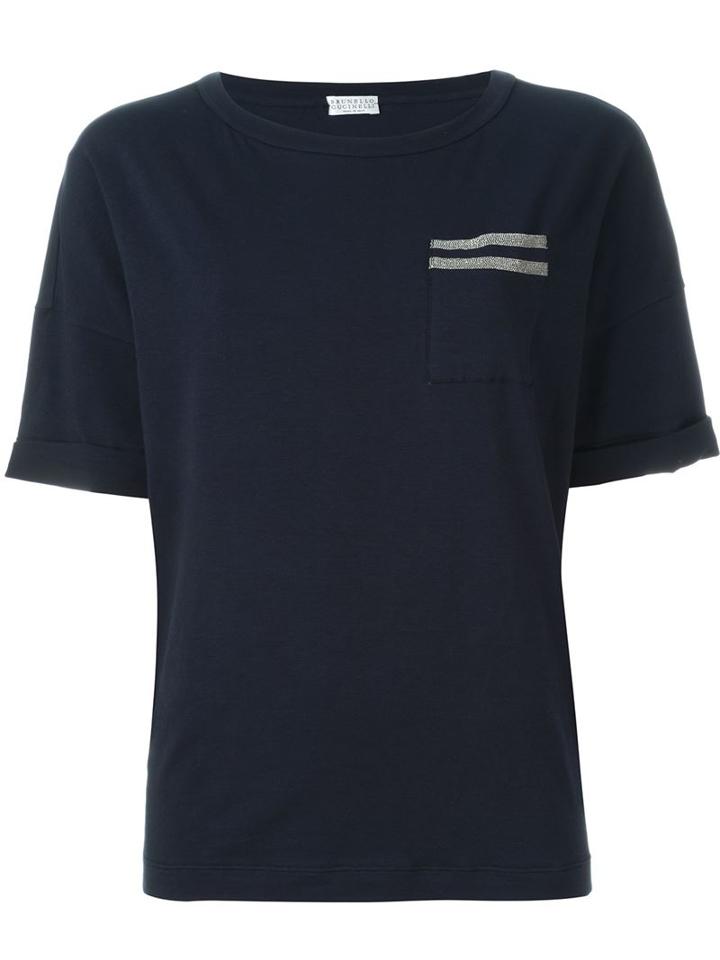 Brunello Cucinelli Embellished Pocket T-shirt