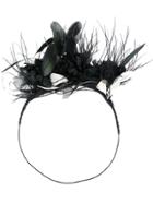Ann Demeulemeester Feather Embellsihed Hair Band - Black