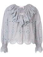 See By Chloé Ruffled Scalloped Blouse - Grey