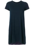 Sacai Long-line Flared T-shirt - Blue