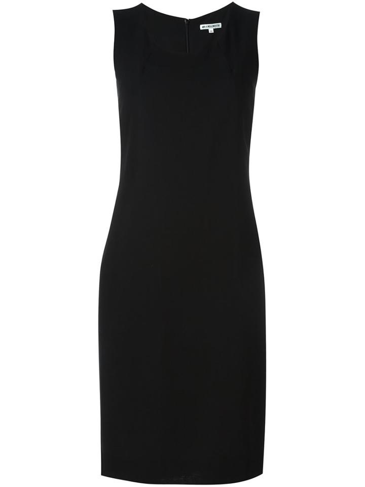 Ann Demeulemeester Blanche Fitted Sleeveless Dress, Women's, Size: 36, Black, Cotton/rayon/virgin Wool