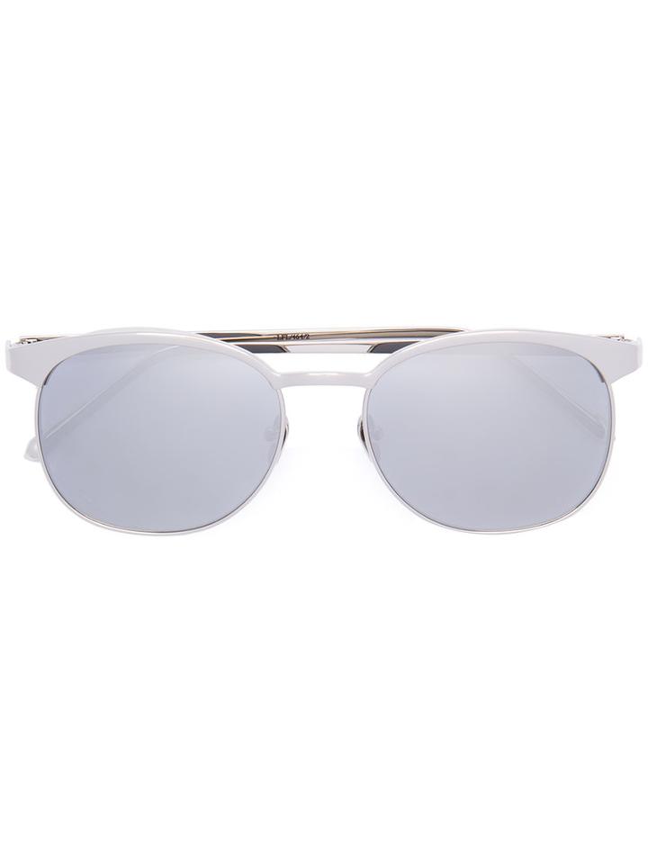 Linda Farrow - Square Frame Sunglasses - Women - Metal - One Size, Grey, Metal