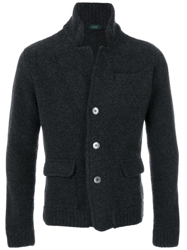Zanone Buttoned Jacket - Grey