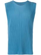 Homme Plissé Issey Miyake Ribbed Tank Top - Blue
